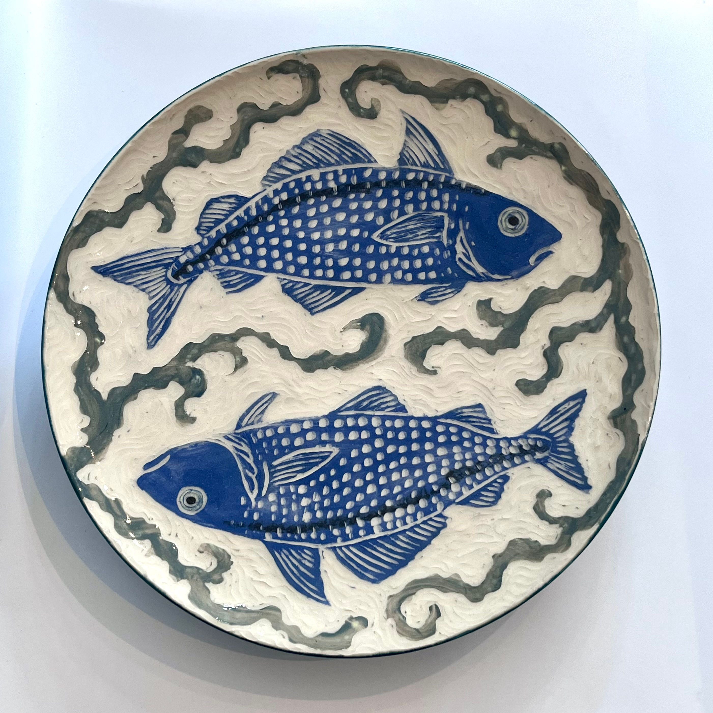 Sgraffito Codfish Platter