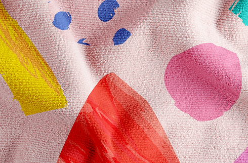 Printed Pink Towel