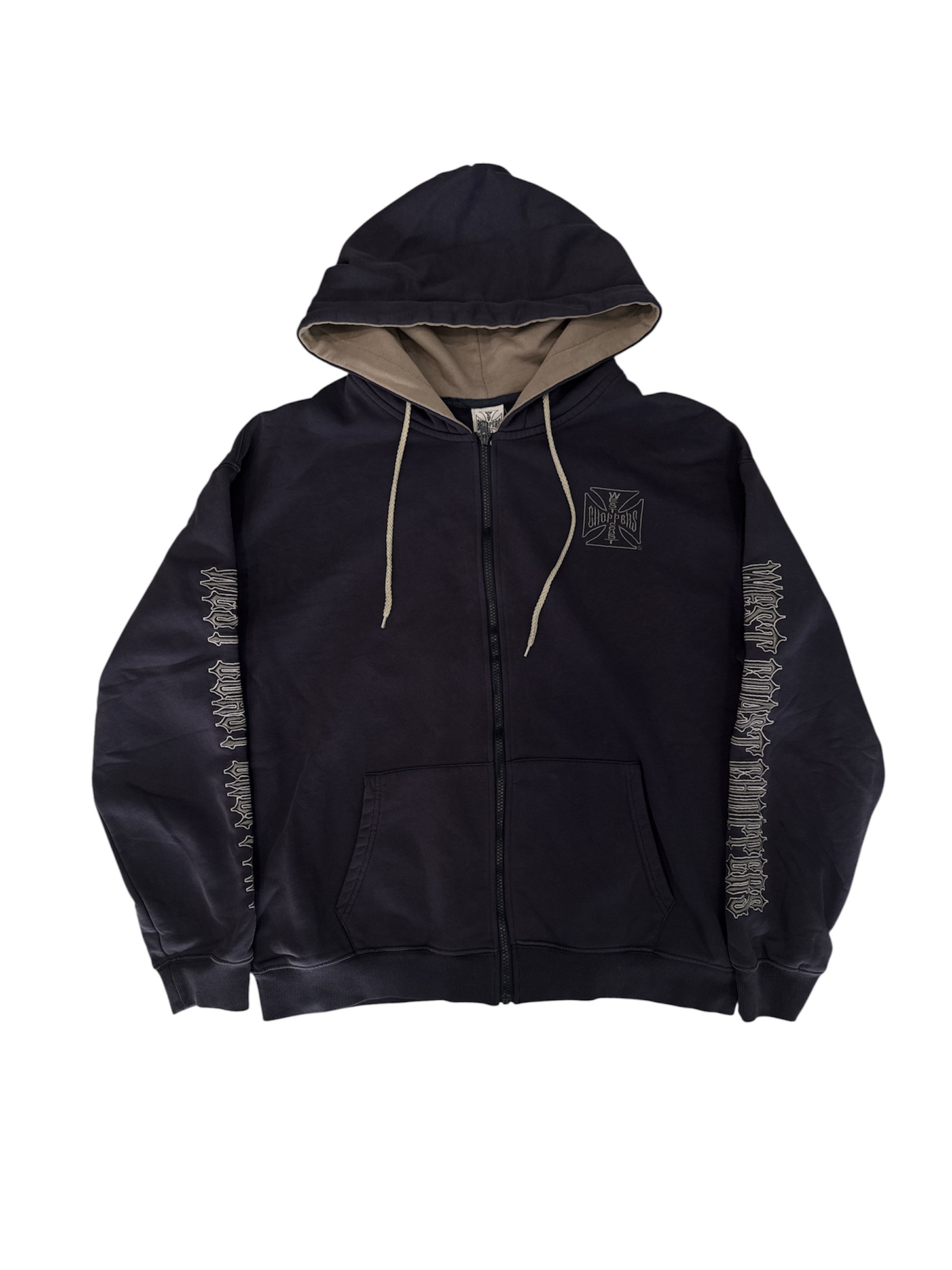 West Coast Choppers cross print Embroidered Hoodie