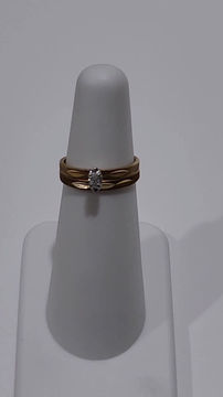 Thumbnail: 10K Marquis Diamond Ring 
