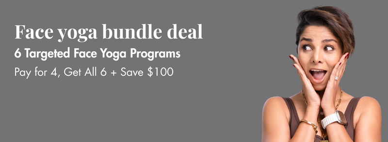 Full-face training system to lift eyes, sculpt jawline, smooth mouth, and strengthen neck. Get 6 programs for the price of 4.