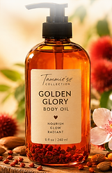 Experience radiant, healthy-looking skin with Golden Glory Body Oil. Handcrafted with annatto-infused sweet almond oil, nourishing vitamin E, and antioxidant-rich botanicals, this luxurious body oil deeply hydrates while enhancing your skin’s natural glow. Lightweight and fast-absorbing, it leaves your skin feeling silky soft with a beautiful golden sheen, perfect for everyday use or whenever you want that sun-kissed, luminous look.
Nourish. Glow. Radiate Naturally. ✨