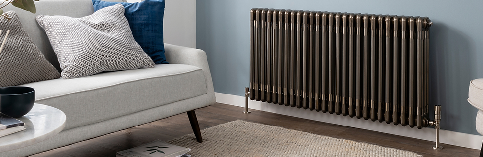 Designer Radiator - Bare Metal Lacquer Column Radiator