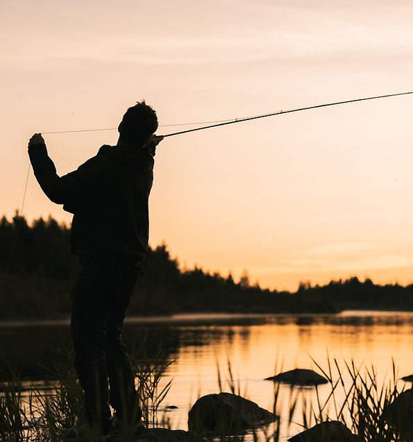 Man fiskar i Arvidsjaur fiske arvidsjaursjön