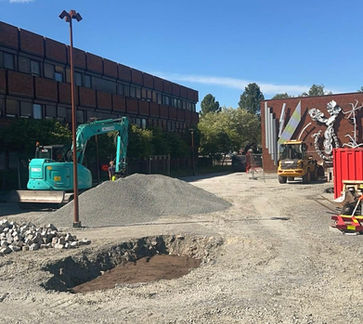 Opparbeiding av uteområdet ved vestre toten rådhus.