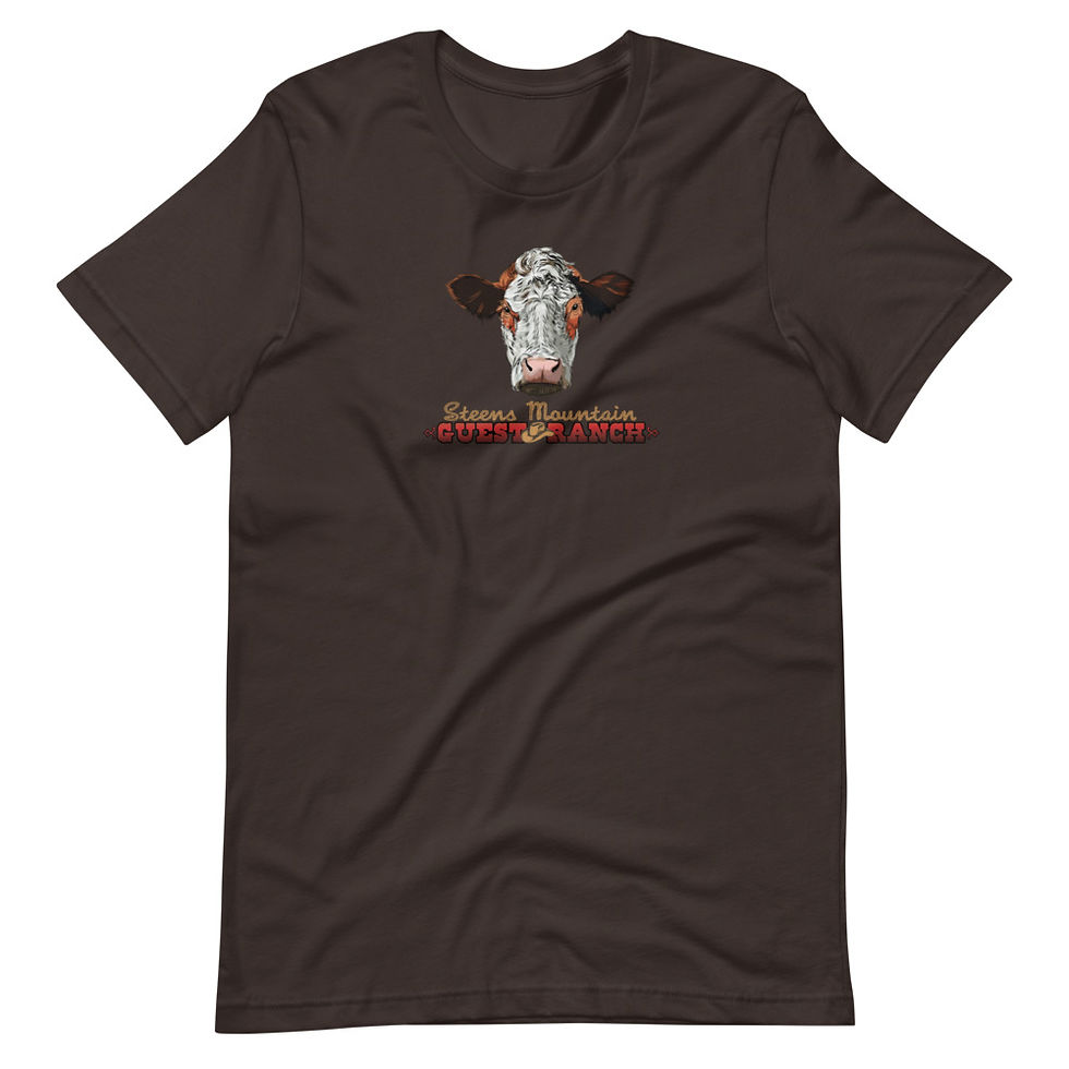 Thumbnail: Steens Mountain Guest Ranch Cow Head - Short-Sleeve Unisex T-Shirt