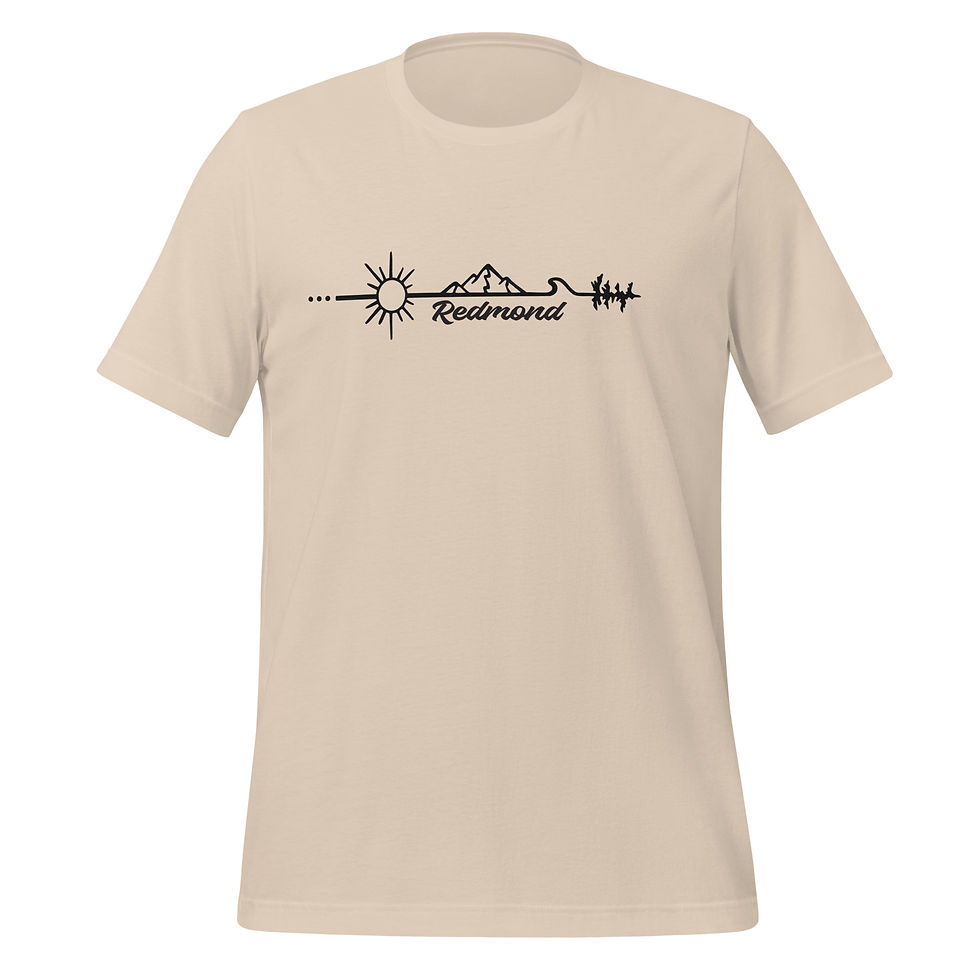 Thumbnail: Redmond Mountains In Line - Unisex t-shirt