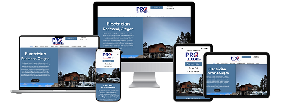 Mooney Marketing Web Design Redmond, Oregon Custom Website Layout