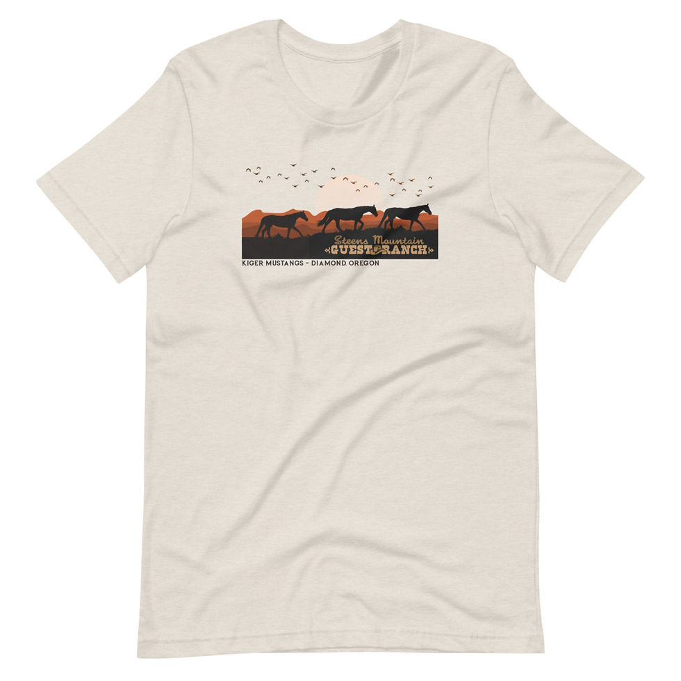 Thumbnail: Steens Mountain Guest Ranch Kiger Mustangs - Short-Sleeve Unisex T-Shirt