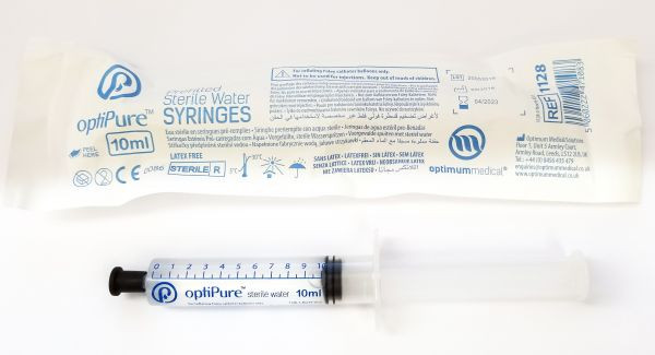 Optipure - Syringe 10ml 無菌水注射器連針管(尿喉用) (20支/盒)