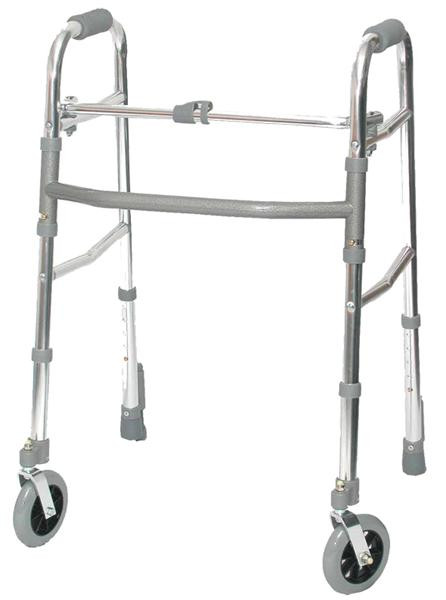 摺合式有5"前輪後剎制助行架(萬向轆)