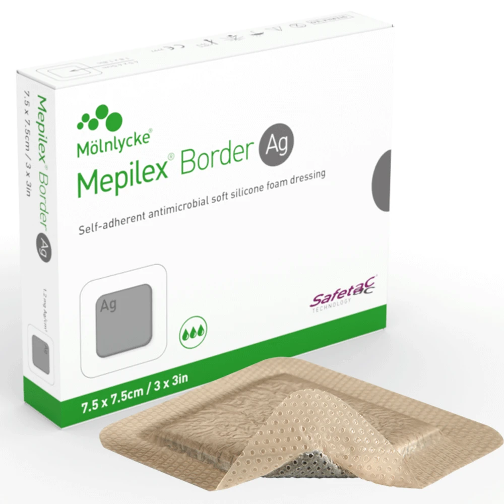 瑞典 Molnlycke Mepilex Border Ag 銀離子有邊型敷料貼