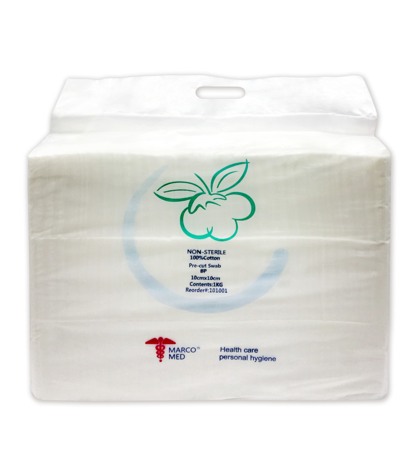 Non-sterile 100%cotton 棉花片 10 x 10cm