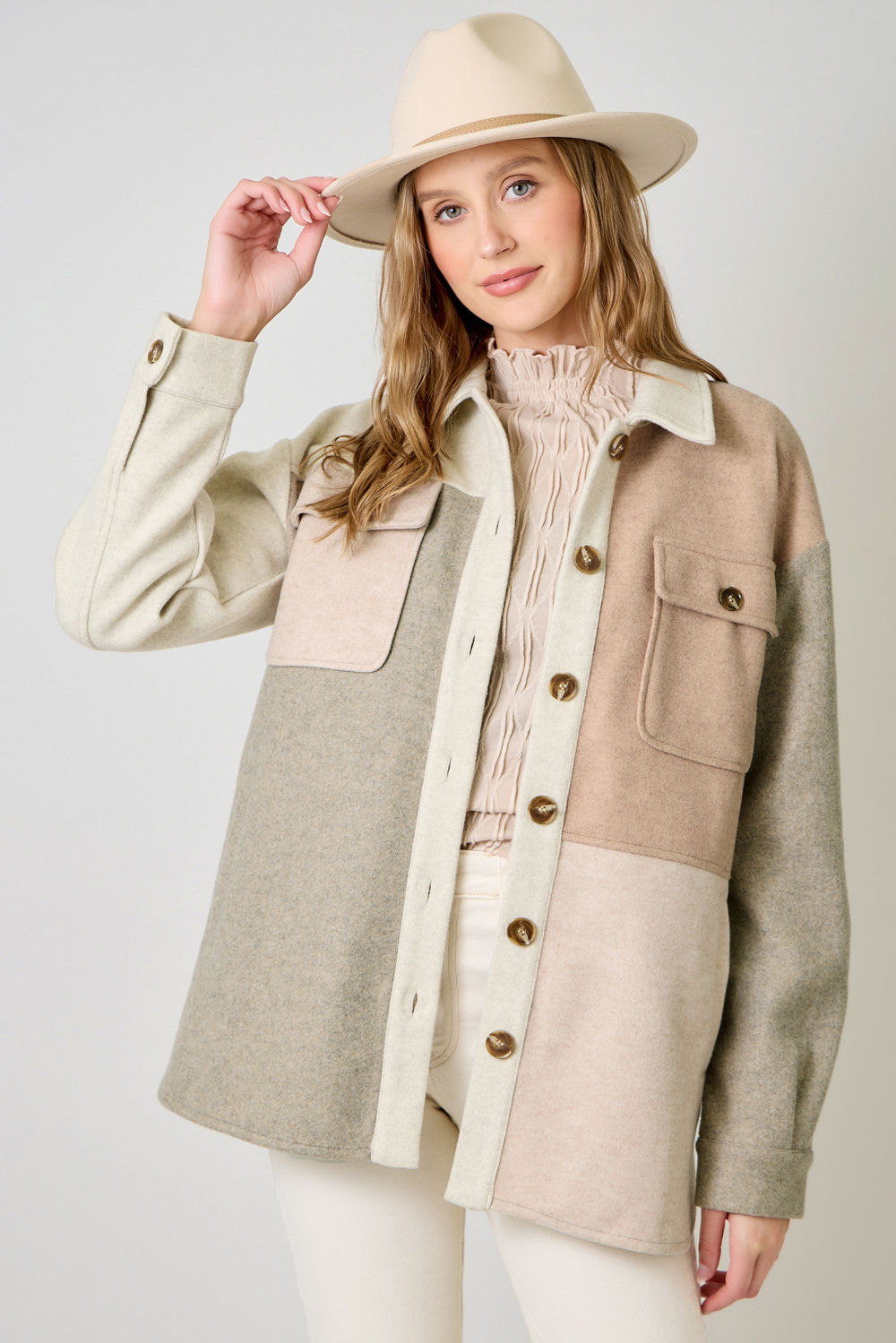 Color Blocked Shacket