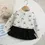Thumbnail: Knitted Pullover Bow Sweater & Cake Skirt Set