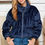 Thumbnail: Velvet Quilted Puffer Jacket