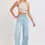 Thumbnail: Stretch High Rise Wide Leg Light Denim Jeans