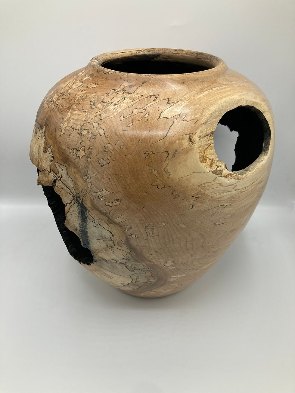 Thumbnail: Large Spalted Sugar Maple Vase with rotten center