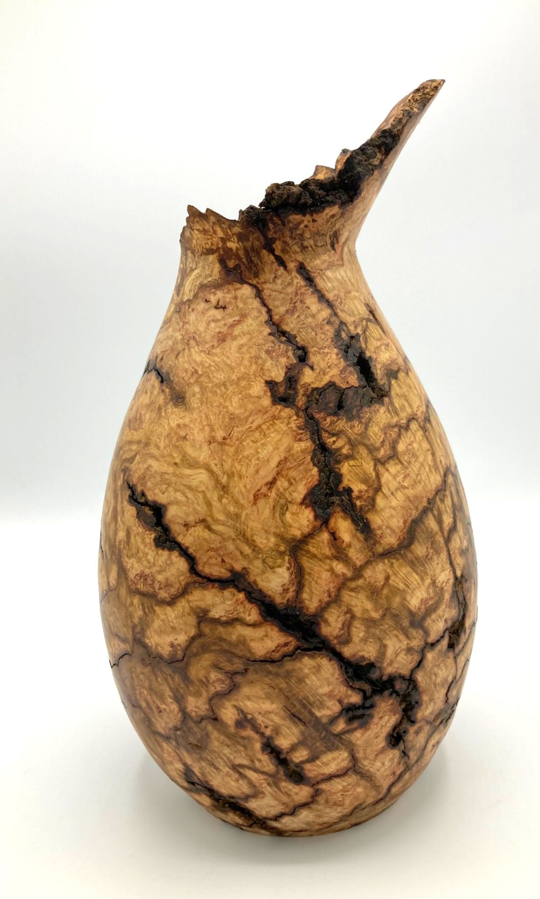 Sold - Red Oak Burl Natural Edge Vase