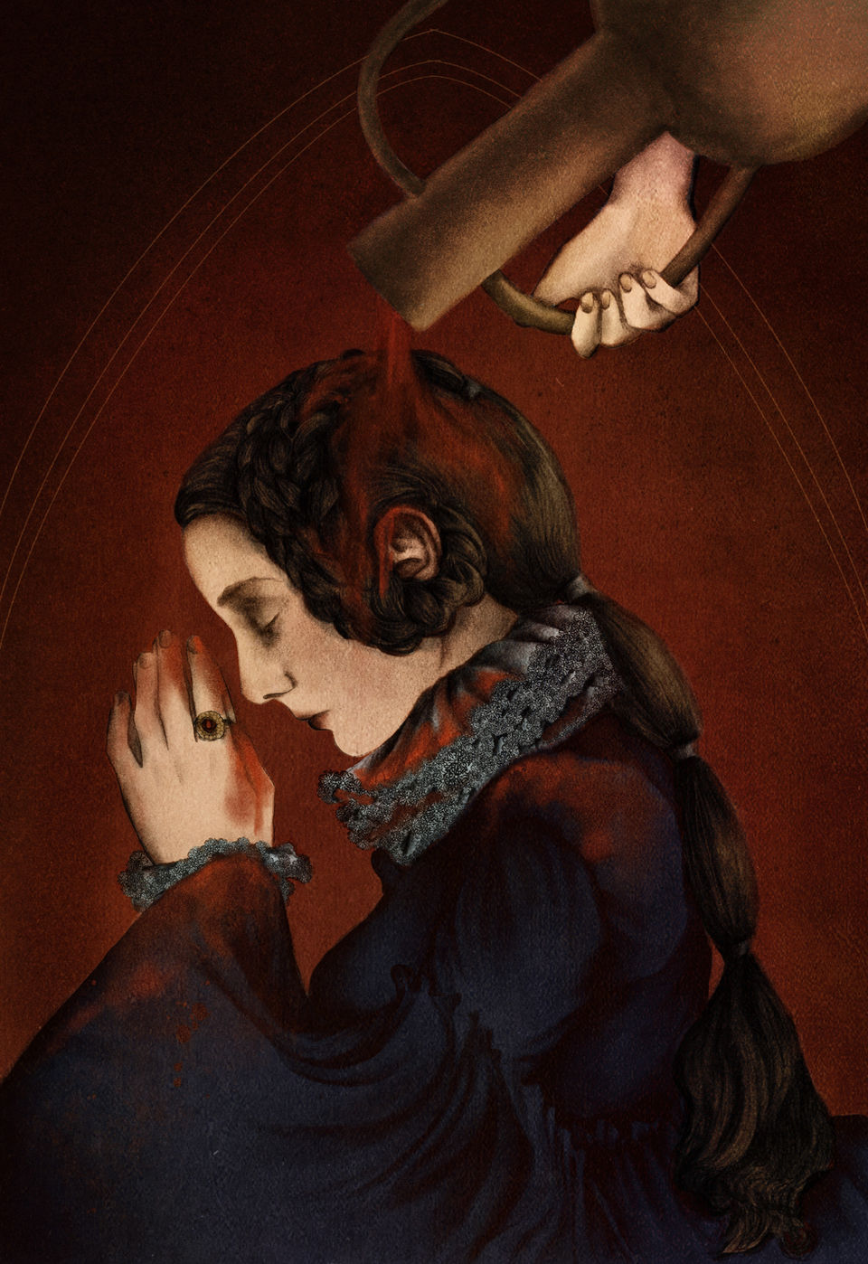 Editorial historical gothic dark portrait