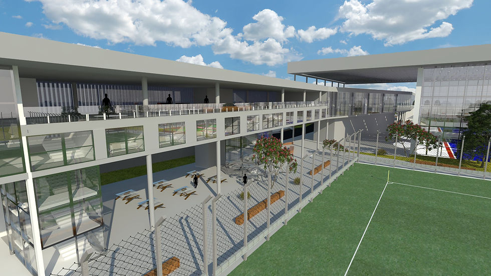 Vista para área de acomodações