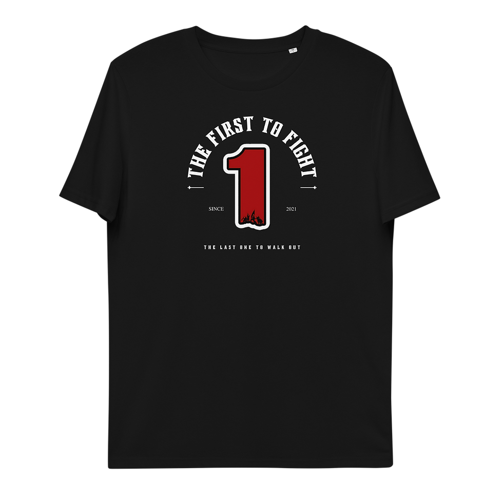 Thumbnail: IN-HOUSE Collection | The First To Fight Unisex organic cotton t-shirt