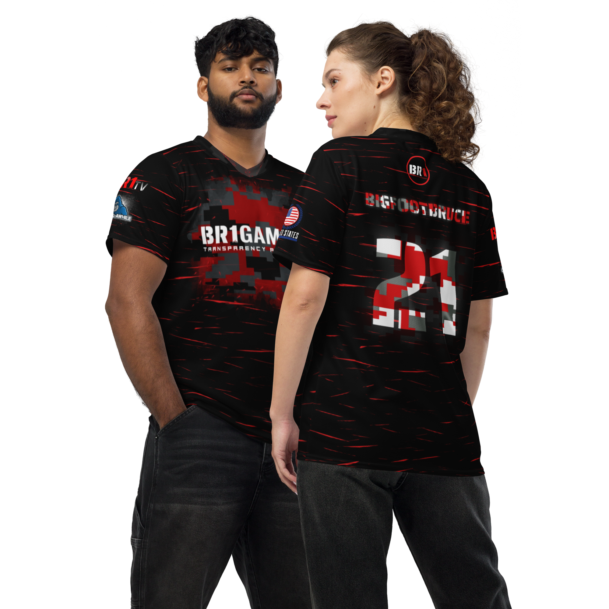BR1 GAMING unisex CONTENT CREATOR Jersey BIGFOOTBRUCE