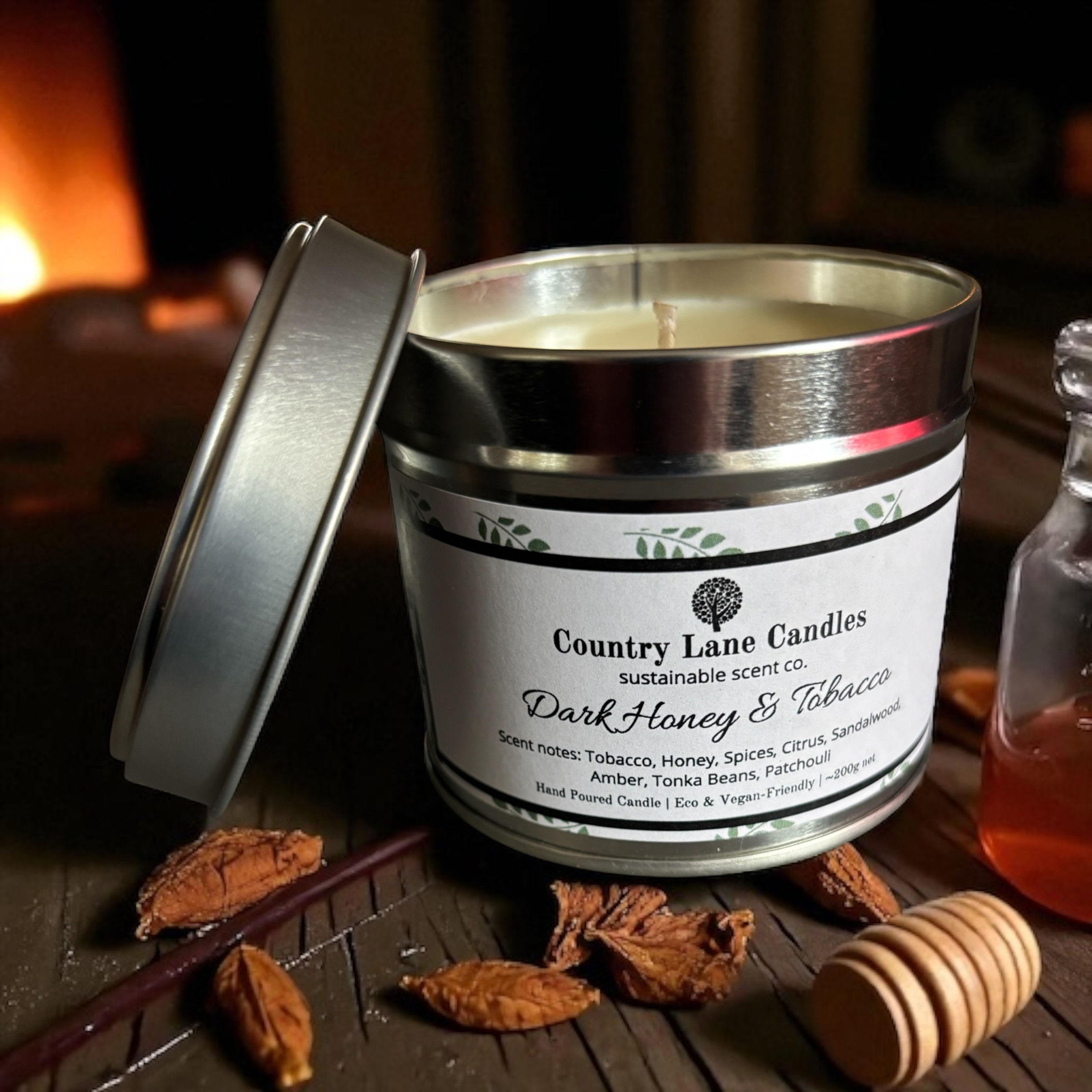 Dark Honey & Tobacco Candle