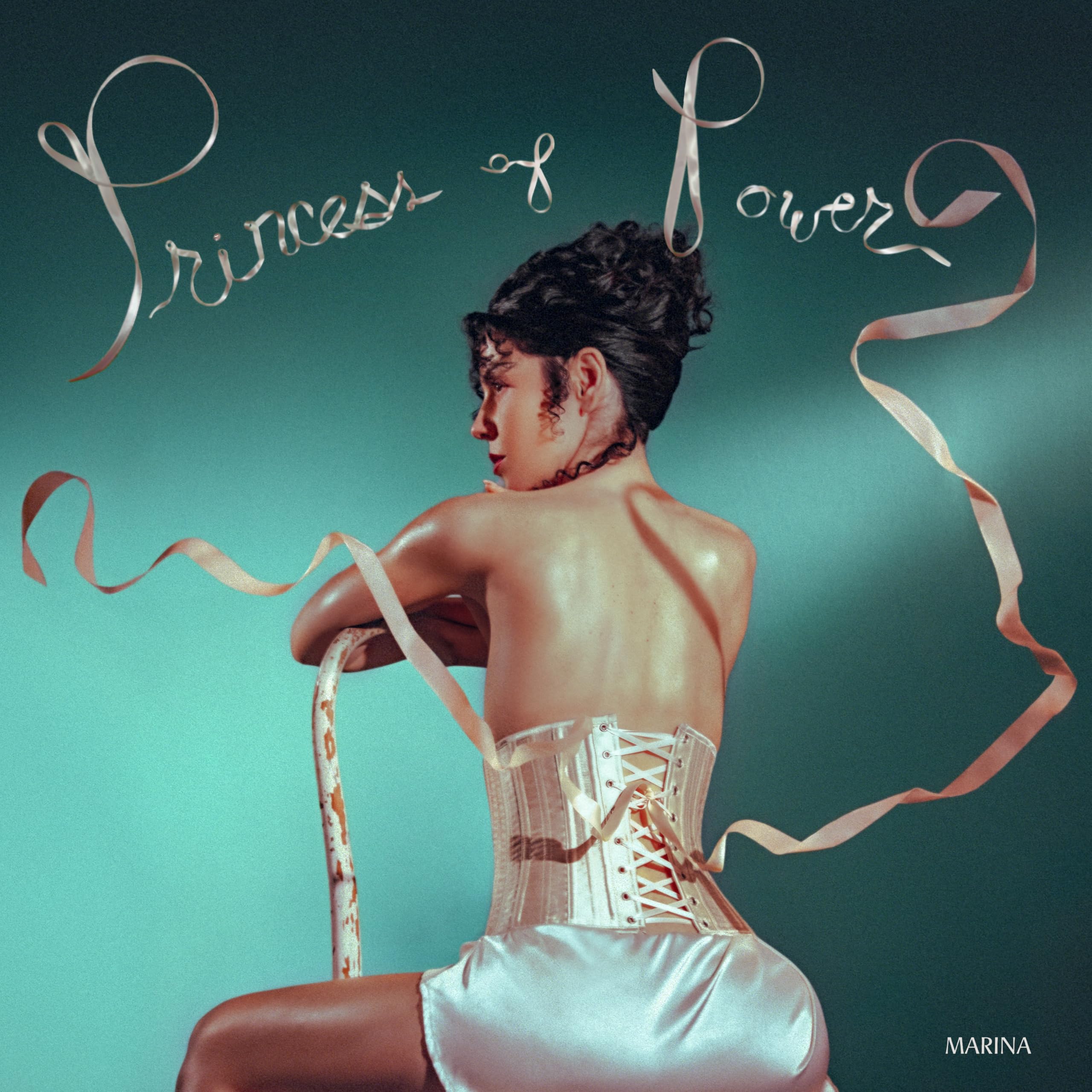 Princess of Power album cover: Woman in corset