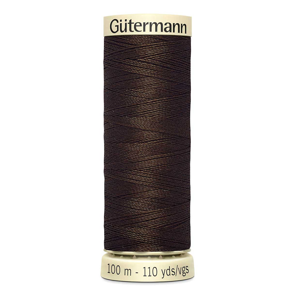 Gutermann 100m Col 406 dark brown sewing thread spool