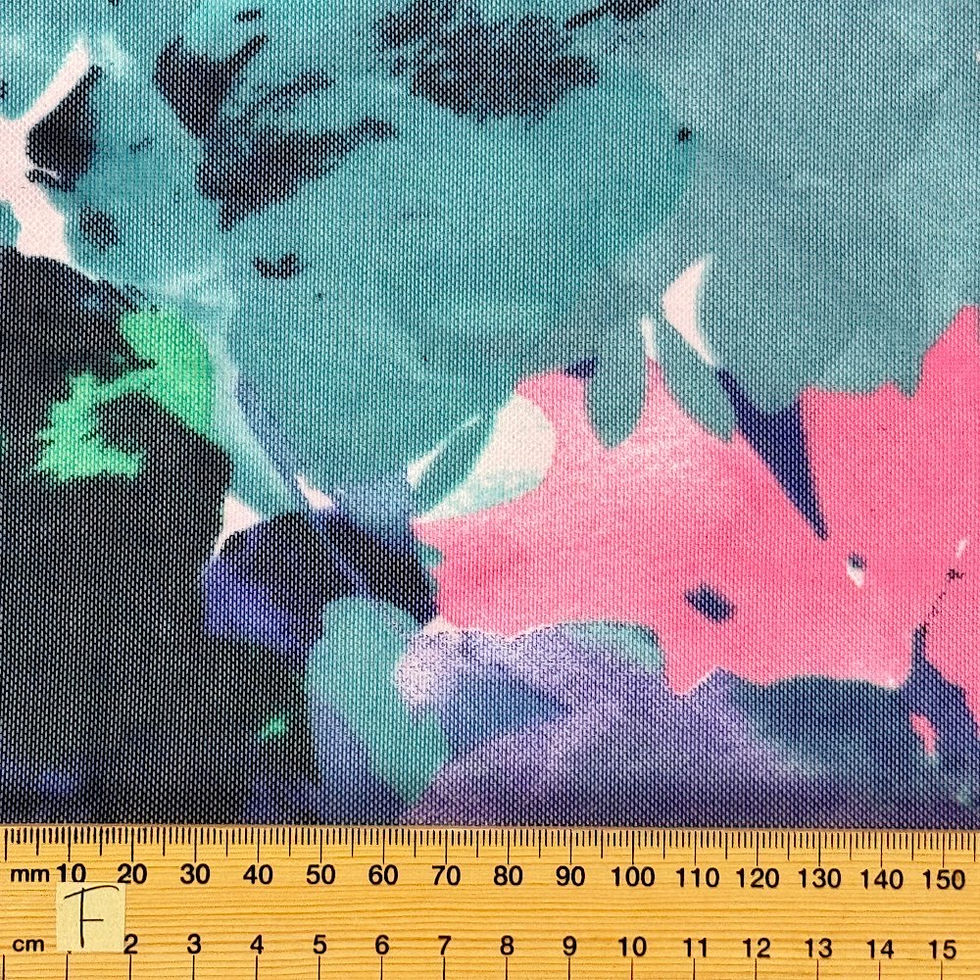 pretty green and pink printed mesh for making clothes