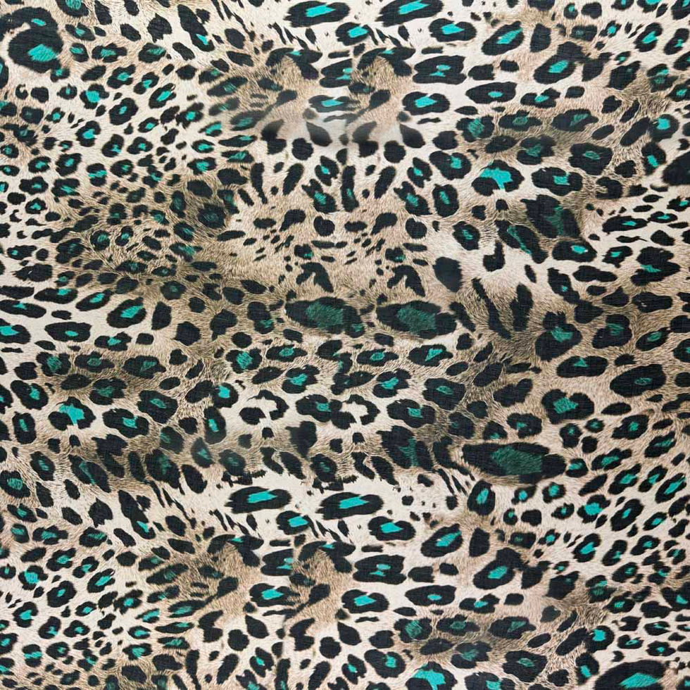 Animal Leopard printed silk chiffon dress fabric