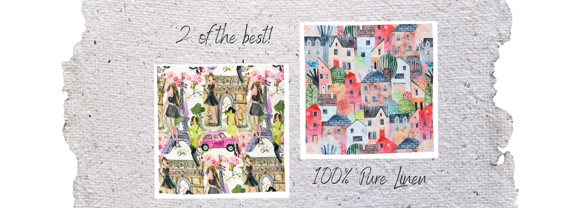 champs elysses and cottage row printed linen