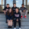 Teens in front of school
