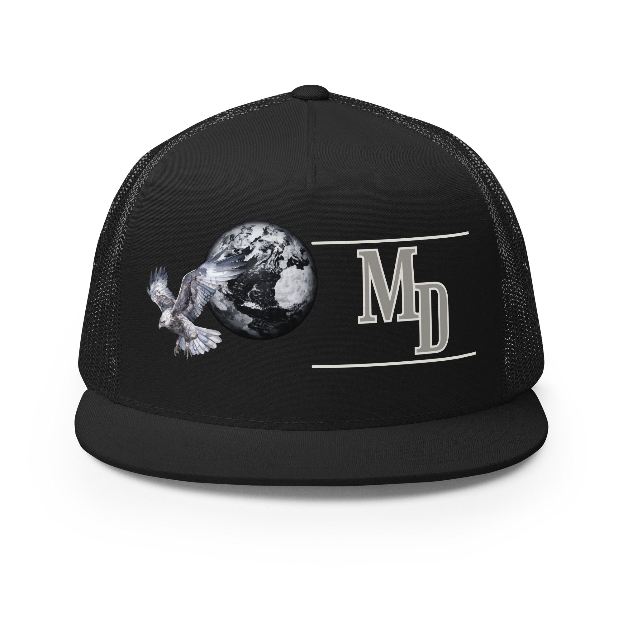 Black /Navy (Eagle Graphic) Trucker Cap 