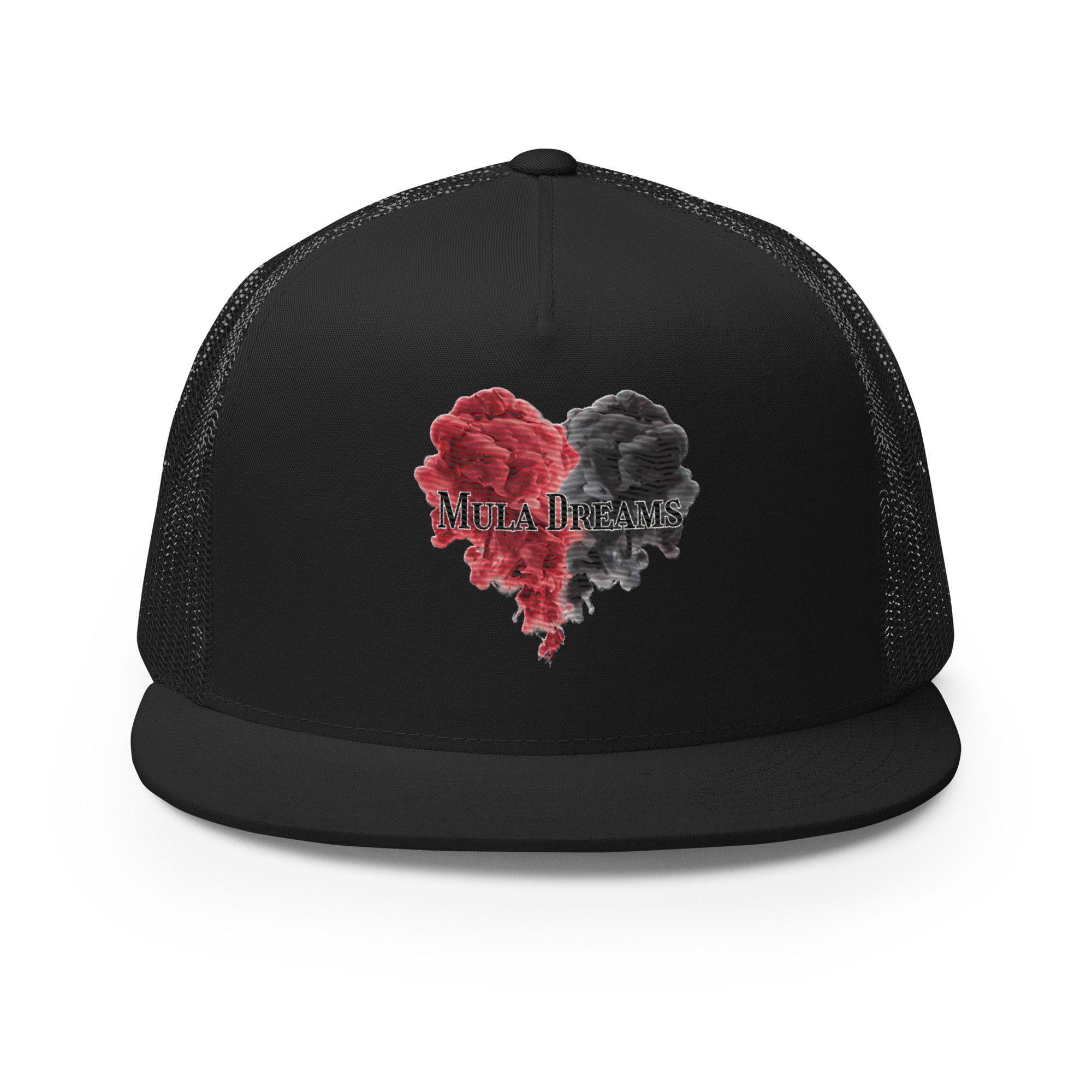 Black/Red Heart Logo Snapback