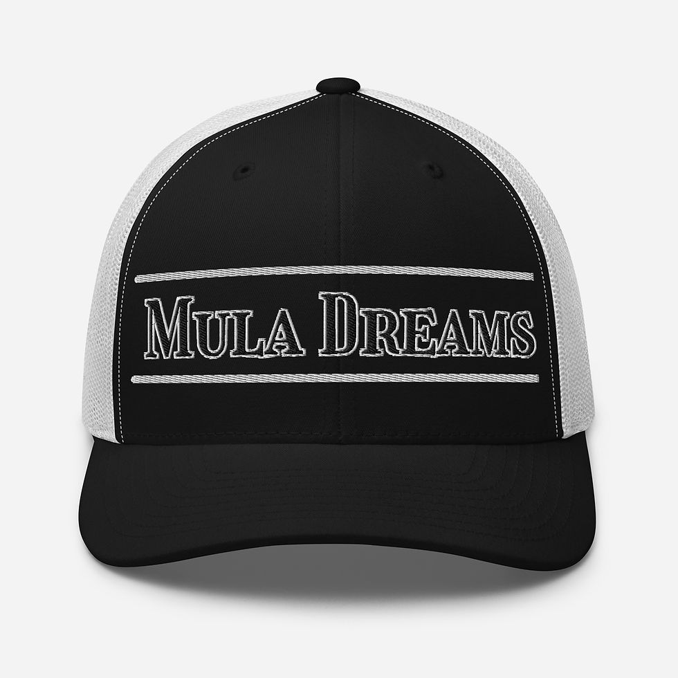 Thumbnail: Black/white Mula dreams Trucker Cap