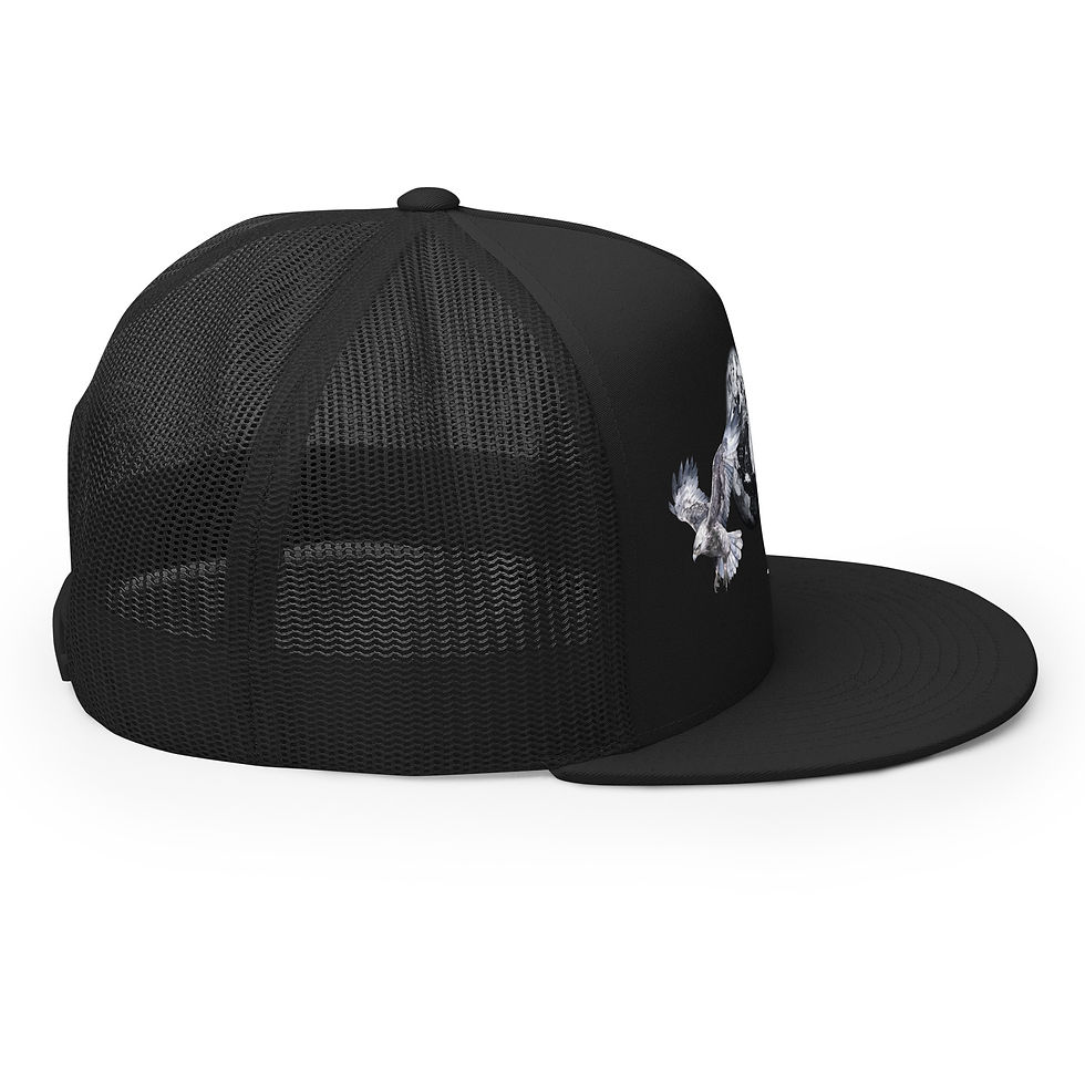 Thumbnail: Black/Navy (Eagle Graphic) Trucker Cap