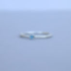 Solitário em prata comáguua marinha e textura de lima