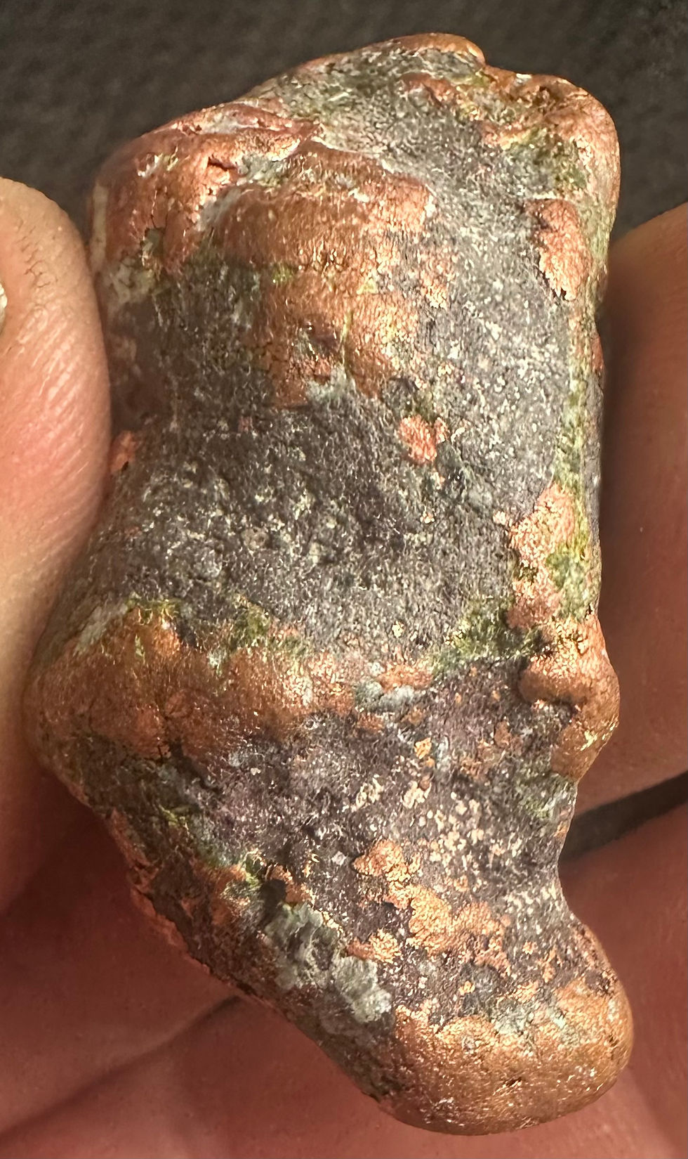 Thumbnail: 1.75” Gorgeous Solid Copper Nugget Naturally Encased in Epidote & Quartz - Mich