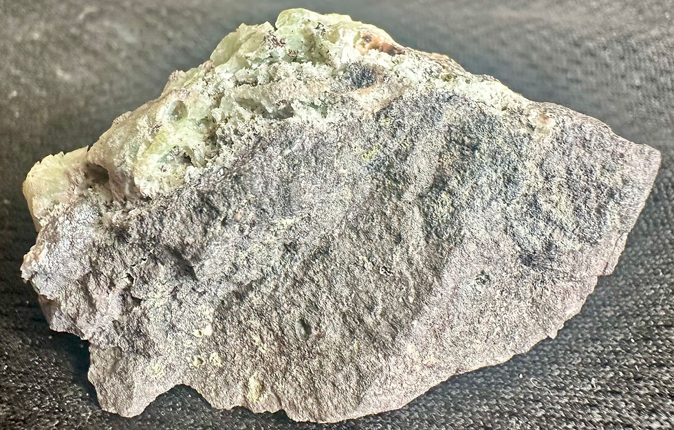 Thumbnail: 2.3” Radial Green Prehnite Crystals w Copper on Matrix- Keweenaw, Michigan 