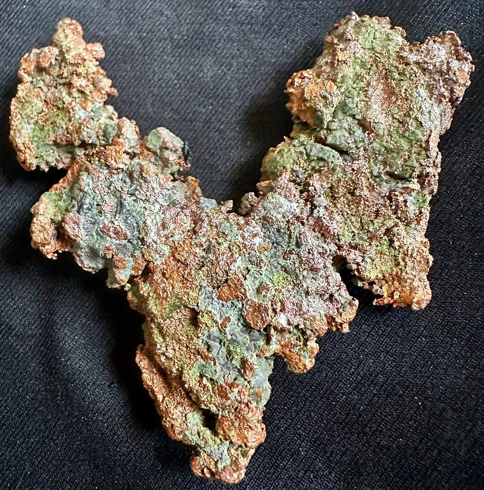 Thumbnail: 2.75”  Neat Native Copper Specimen w Greeb Epidote Matrix - Keweenaw, Michigan