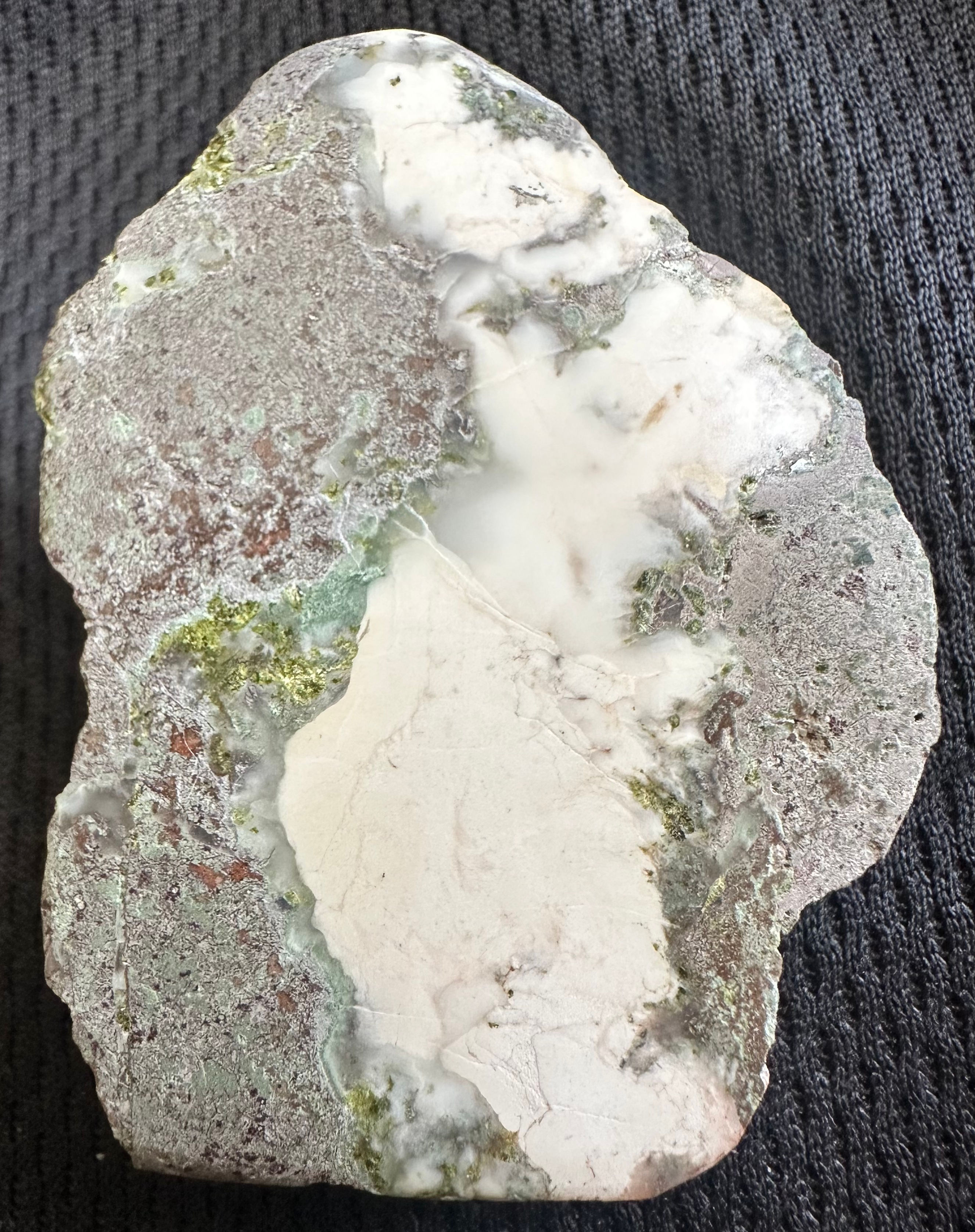 2.2” Datolite w Epidote thru Basalt Specimen - Iroquois Mine, Keweenaw, Mich 