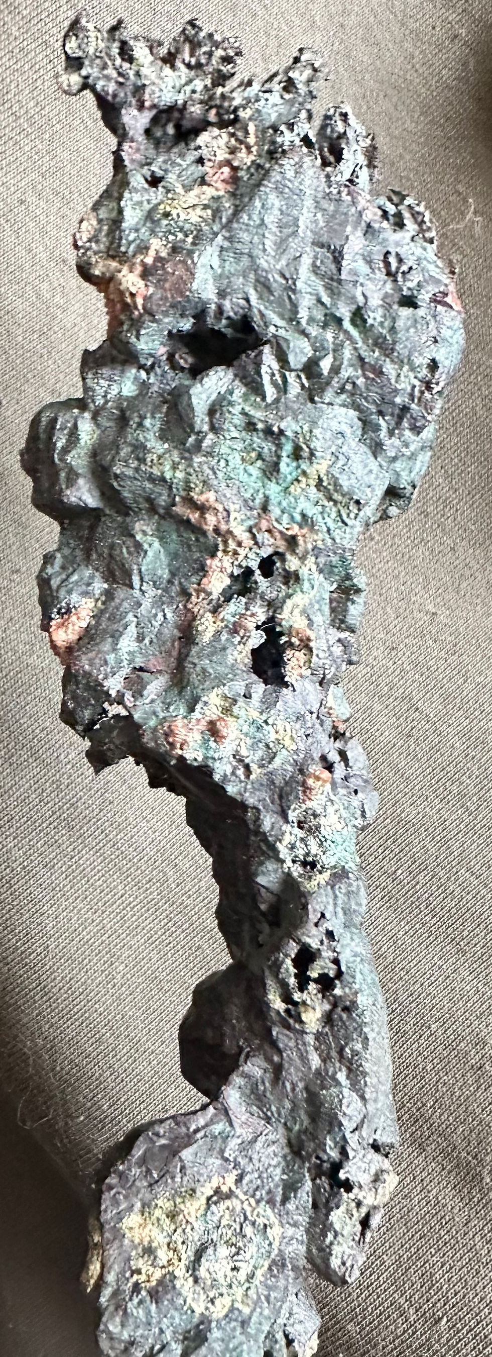 Thumbnail: 7.5 Inch Black Tenorite Coated Copper Crystal Group - Adventure Mine, Michigan 