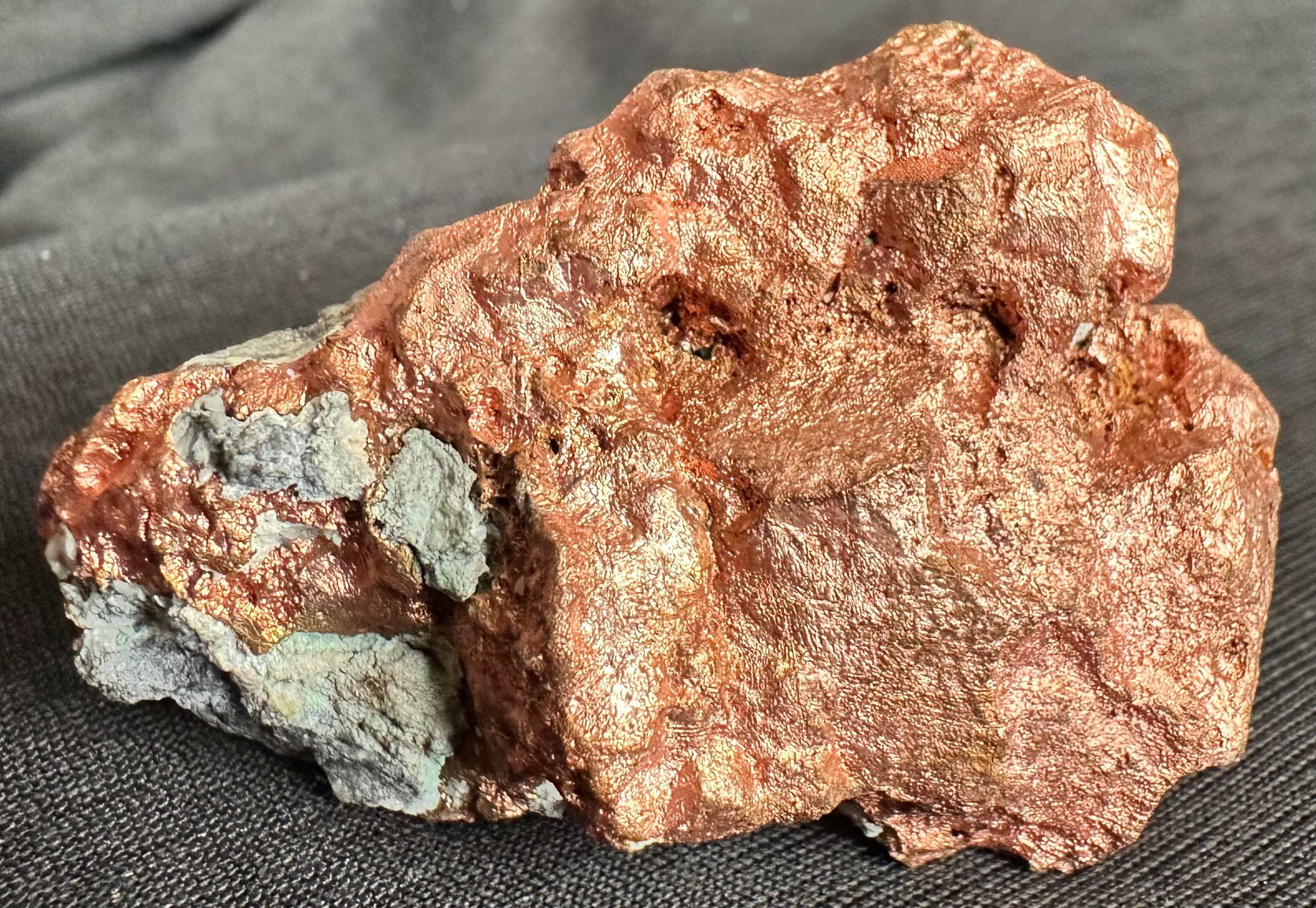 4.6oz Crystallized Native Copper w Green Prehnite - Iroquois Mine, Keweenaw Mich