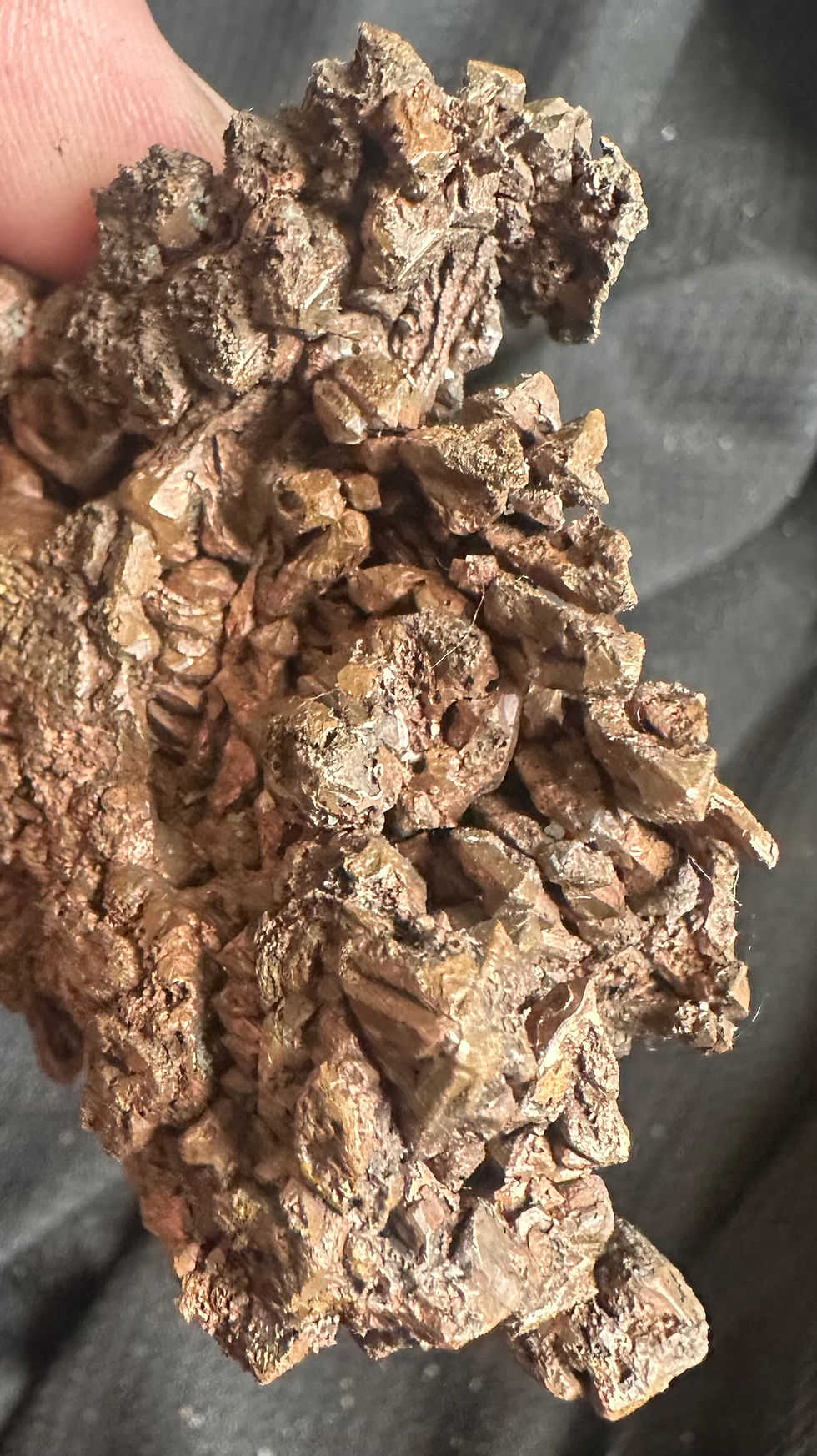 Thumbnail: 3” Razor Sharp Copper Octahedron Crystal Group - Calumet & Hecla Mine, Michigan