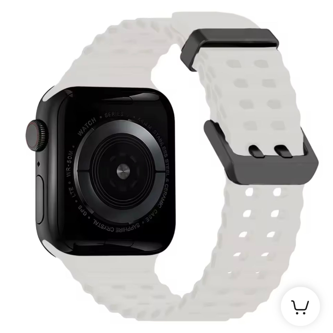 White Perforated Sport Band