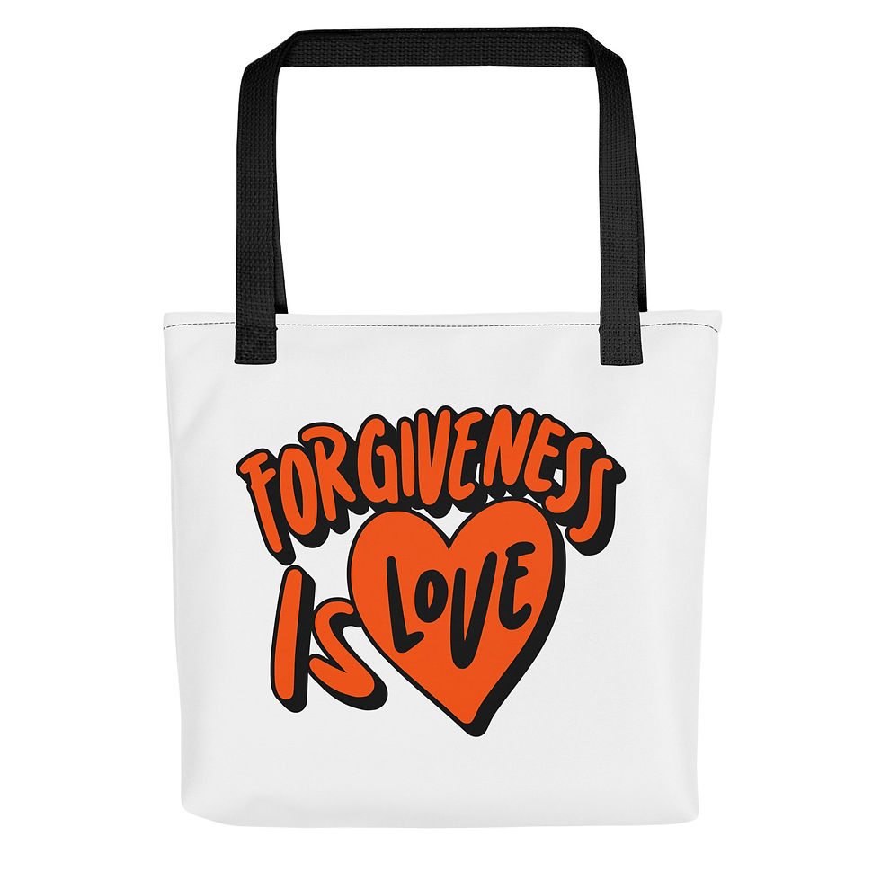 Thumbnail: "Forgiveness is Love" Tote Bag – Spacious, Stylish & Durable for Everyday Use