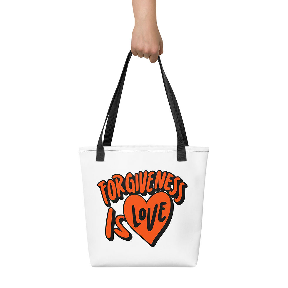 Thumbnail: "Forgiveness is Love" Tote Bag – Spacious, Stylish & Durable for Everyday Use