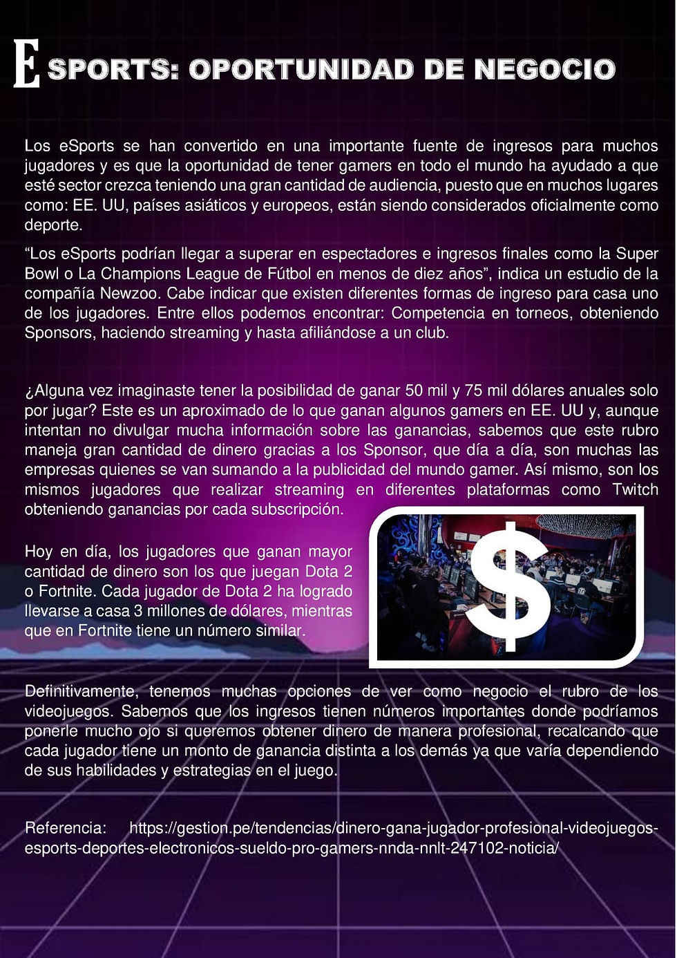 ARTÍCULO: ESPORTS: OPORTUNIDAD DE NEGOCIO